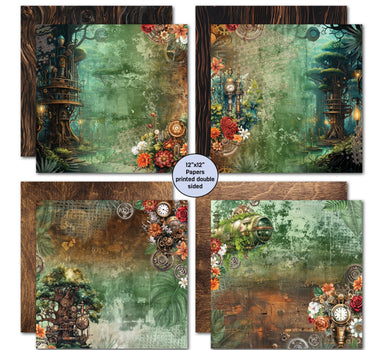 3Quarter Designs Punk'ed Forest 12x12 Design Paper & Diecuts Set