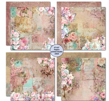 3Quarter Designs Positivi-Tea 12x12 Design Paper & Diecuts Set