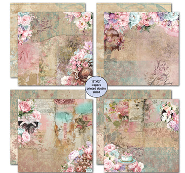 3Quarter Designs Positivi-Tea 12x12 Design Paper & Diecuts Set