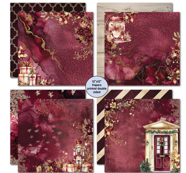 3Quarter Designs Sugarplum Wreath 12x12 Design Paper & Diecuts Set