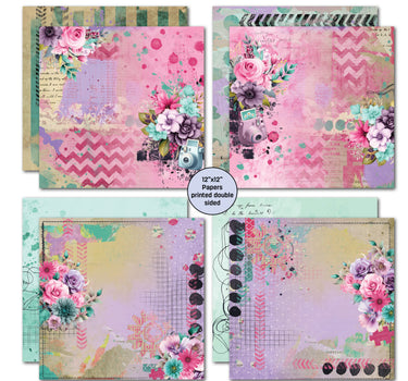 3Quarter Designs Teenage Dream 12x12 Design Paper & Diecuts Set