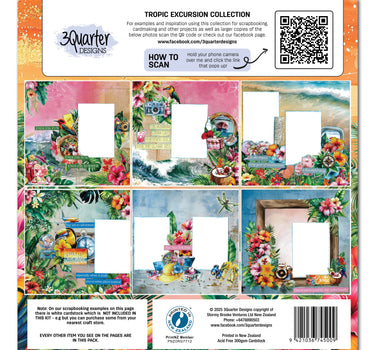 3Quarter Designs Tropic Excursion 12x12 Design Paper & Diecuts Set