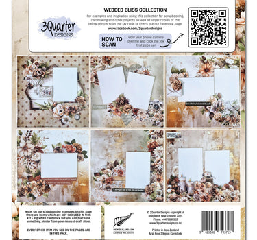 3Quarter Designs Wedded Bliss 12x12 Design Paper & Diecuts Set