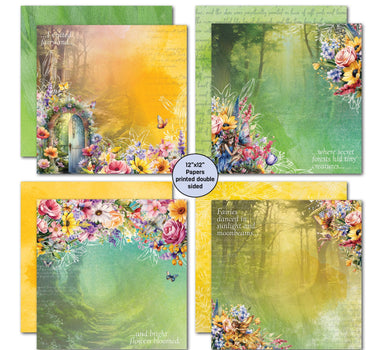 3Quarter Designs Visiting Fairyland 12x12 Design Paper & Diecuts Set