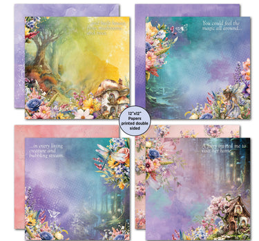 3Quarter Designs Visiting Fairyland 12x12 Design Paper & Diecuts Set