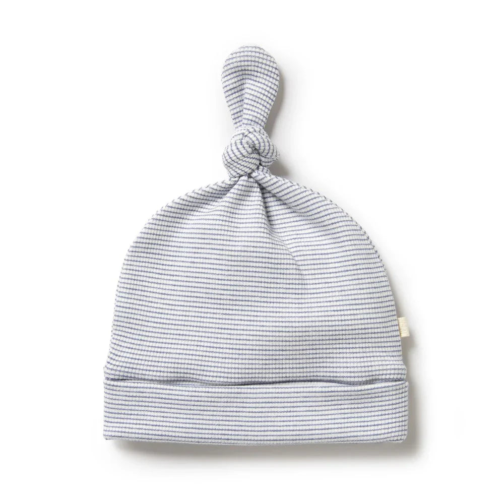 Chapeau Nœud Côtes Organiques Rayé | Rain Drop | Wilson + Frenchy