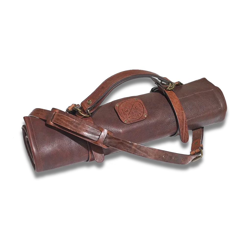 WITLOFT - Rangement de couteaux en cuir fait main (5 compartiments)