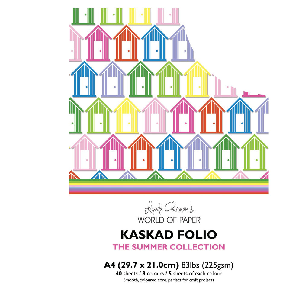 Kaskad Folio Summer Collection A4 225gsm Coloured Core Cardstock 40 sheets — Ecstasy Crafts
