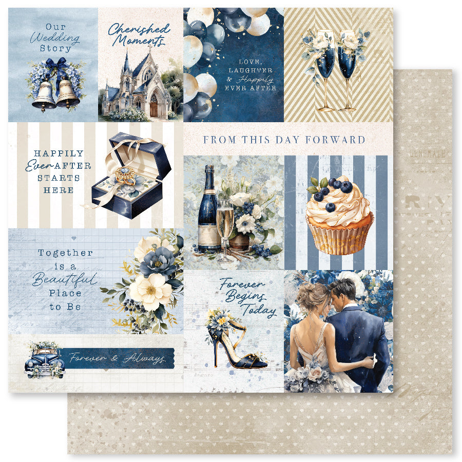 Wedding Blooms 2.0 A 12 x 12 Paper (12 pc Bulk Pack) 34440 — Ecstasy Crafts