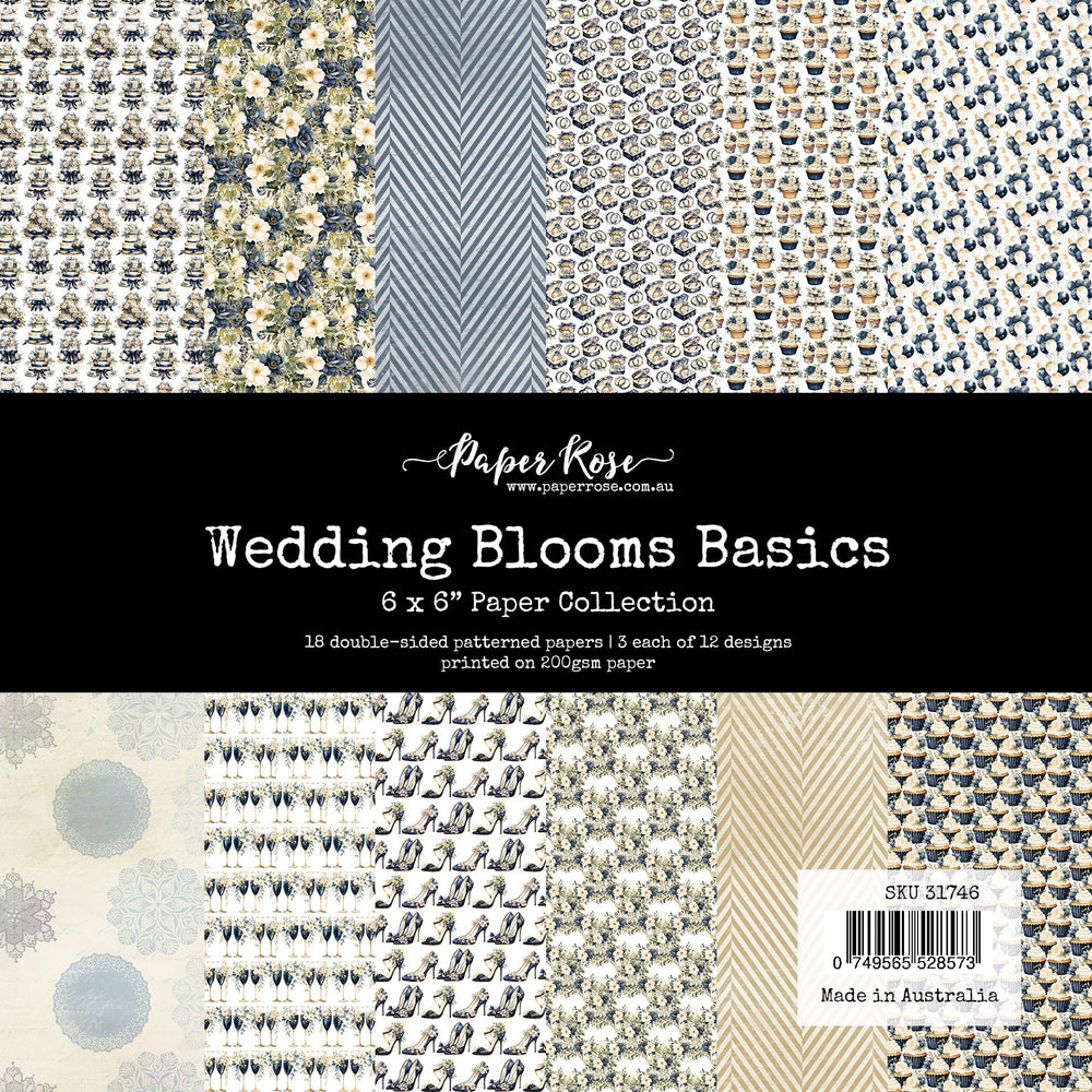 Collection de papiers 15x15 cm Les Essentiels de la Fleur de Mariage 31746