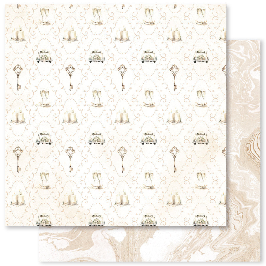 Wedding Joy B 12 x 12 Paper (12 pc Bulk Pack) 34194 — Ecstasy Crafts