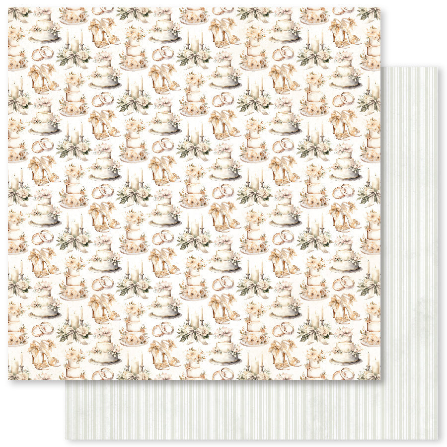 Wedding Joy C 12 x 12 Paper (12 pc Bulk Pack) 34197 — Ecstasy Crafts