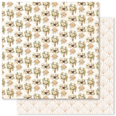 Papier Joie de mariage F 12 x 12 (Emballage en vrac de 12 pièces) 34206