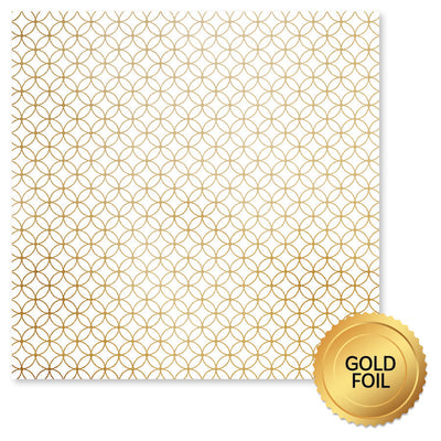Papier Wedding Joy Feuille Dorée C 12 x 12 (Paquet de 6 en gros) 34518