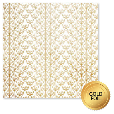 Wedding Joy Foil Gold F 12 x 12 Paper (6 pc Bulk Pack) 34527