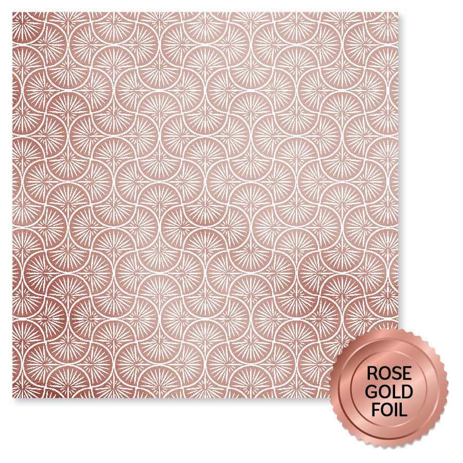 Wedding Joy Foil Rose Gold A 12 x 12 Paper (6 pc Bulk Pack) 34560 — Ecstasy Crafts