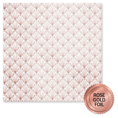 Wedding Joy Feuille Or Rose F 12 x 12 (Paquet de 6) 34575