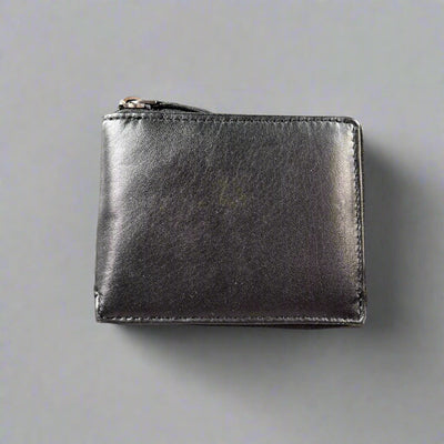 Greenwood Men's Leather Wallet. Premium RFID Protection Zip-Around Wallet