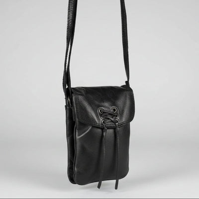 Sac de téléphone bandoulière en cuir MET