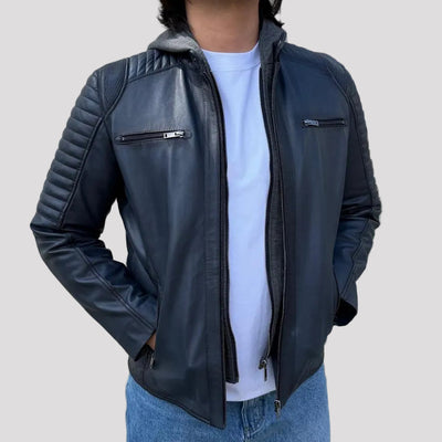Veste en cuir d'agneau Bally pour hommes BOL