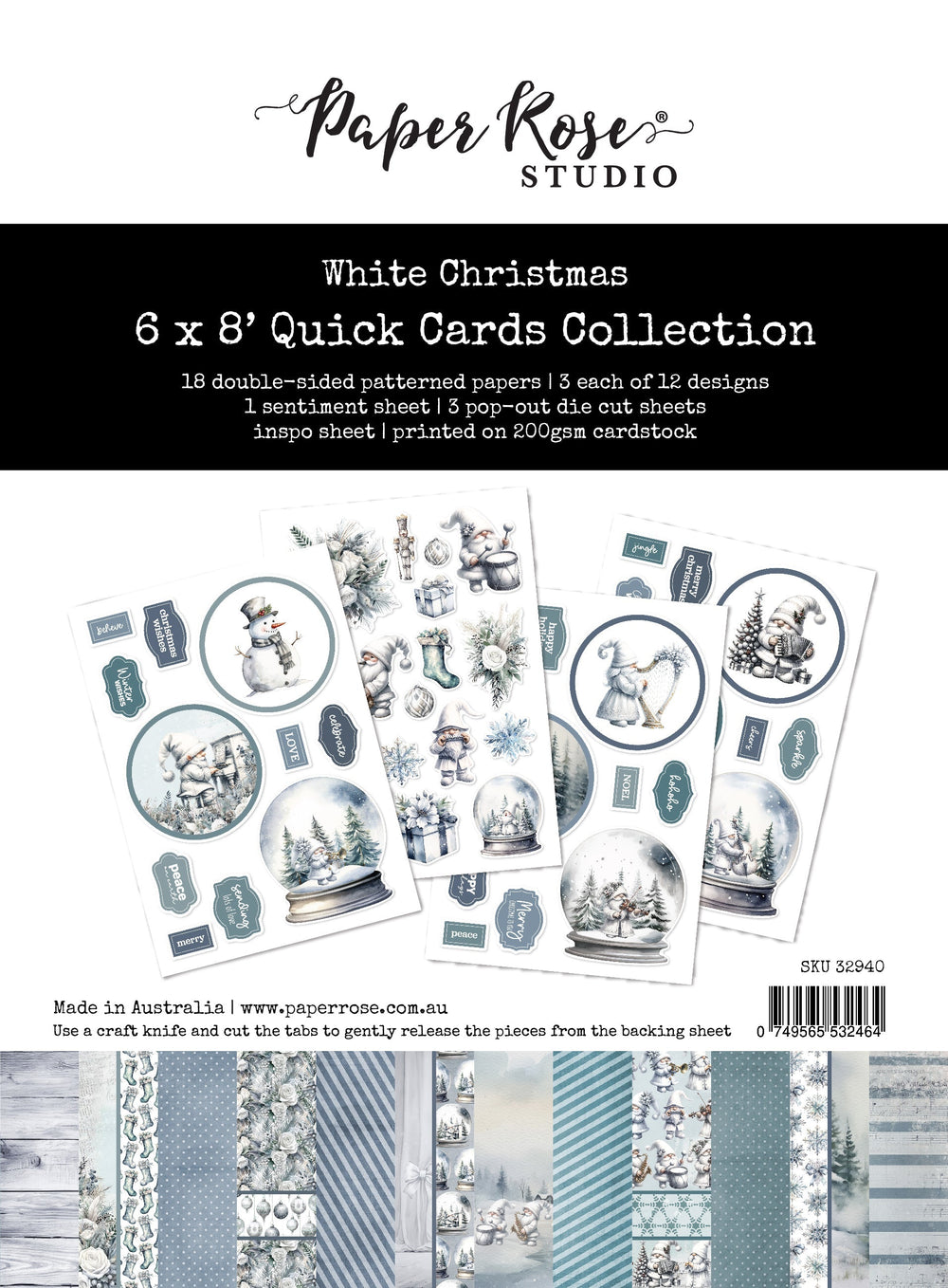 White Christmas 6x8" Quick Cards Collection 32940 — Ecstasy Crafts