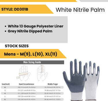 White Nitrile Palm
