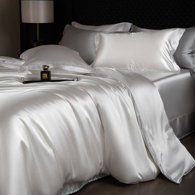 Ensemble de couette Lustre Luxe Élégant - Blanc