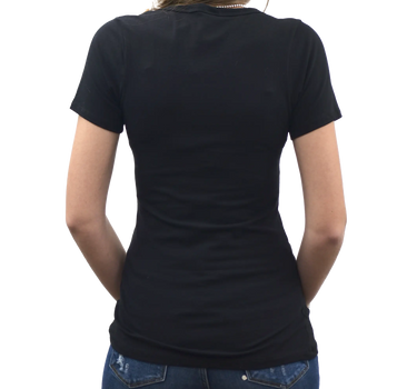 Wild West V-Neck Tee with Steerhead and Cacti