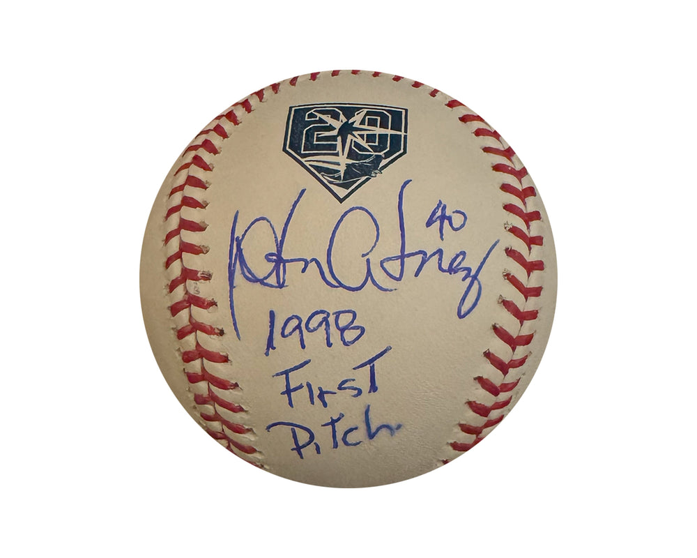 Wilson Alvarez Tampa Bay Rays 20e Anniversaire Rawlings Balle de baseball officielle de la Ligue Majeure autographiée