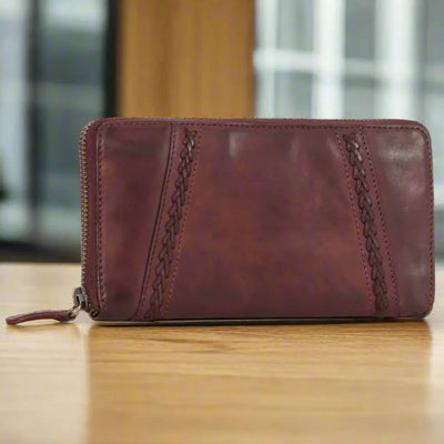 Portefeuille zippé MET pour femme