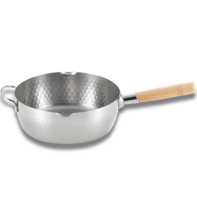 Casserole Yoshikawa Yukihira 24 cm | 3,6 L en acier inoxydable avec manche en bois