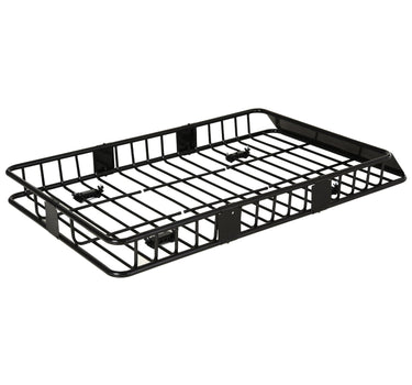 HOMCOM Adjustable 64"/43" x 39" Car Roof Rack Universal Rooftop Cargo Carrier with U-bolts 220 lbs Load Capacity