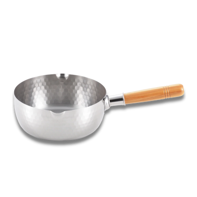 Casserole Yoshikawa Yukihira 20 cm | 2,1 L en acier inoxydable avec manche en bois