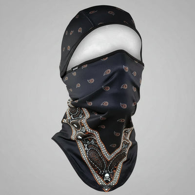 ZANheadgear Cagoule convertible série SportFlex noire et orange bandana classique