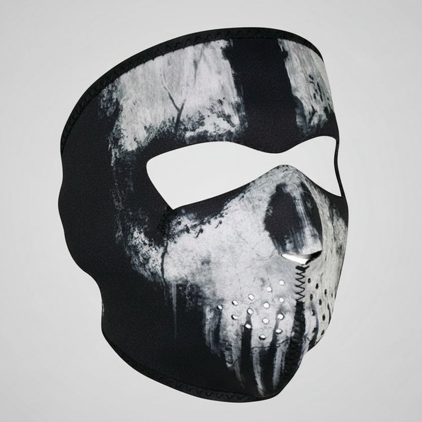 Masque de ski néoprène intégral ZANheadgear Noir Tête de Mort