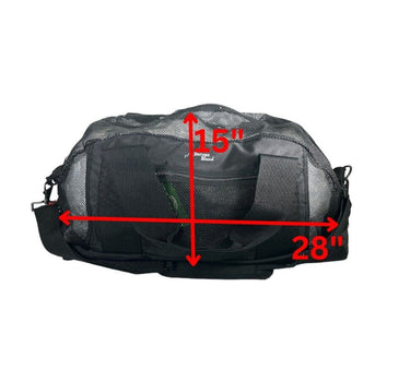 Europe Bound Heavy Duty Mesh Duffle Bags 28-34 Inch for Wet Gear Transport