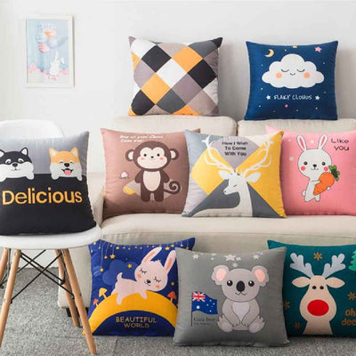 Jolie coussin décoratif – Doux coussin en peluche pour le salon, la chambre et le chevet