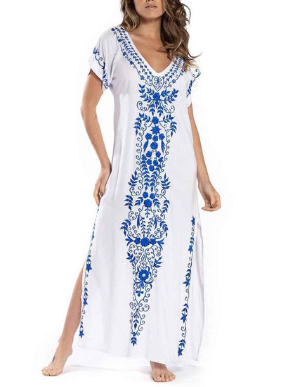Blouse de plage pour femme, robe de plage imprimée