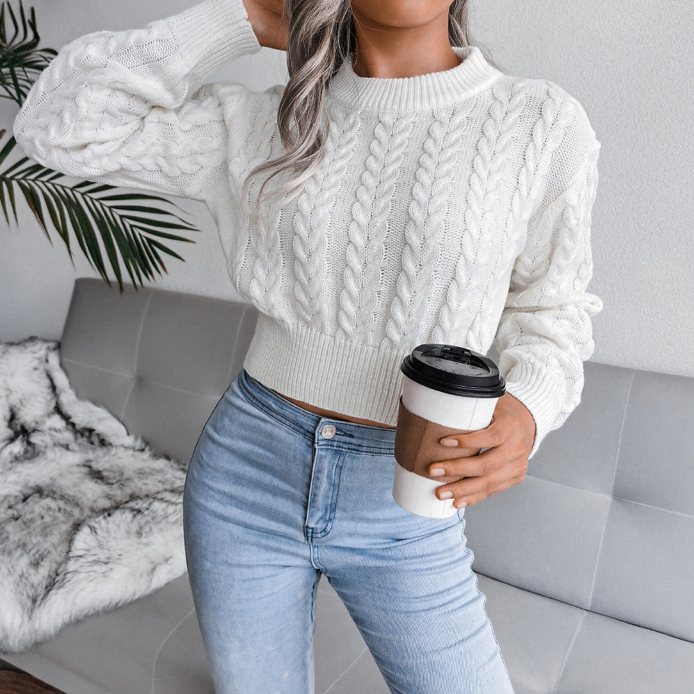 Chandail Court Tricot pour Femmes – Jumper Court Élégant