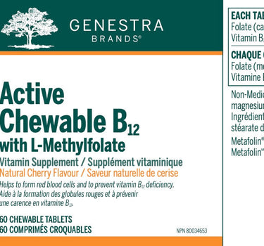 Active Chewable B12 with L-Methylfolate
