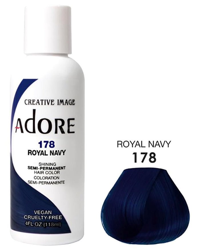 ADORE SEMI-PERMANENT HAIR COLOR - 178 ROYAL NAVY 4OZ