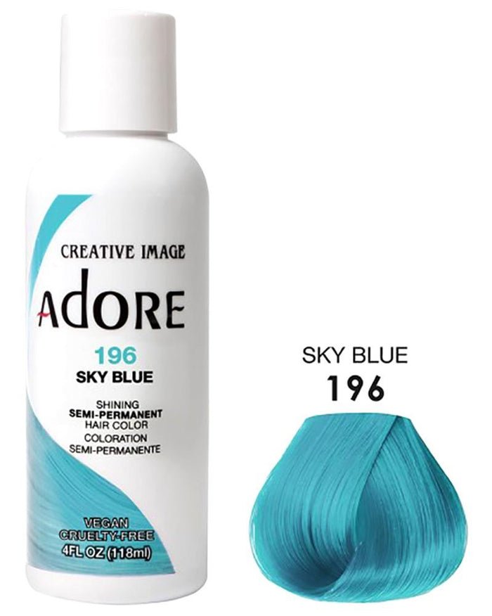 ADORE SEMI-PERMANENT HAIR COLOR - 196 SKY BLUE 4OZ