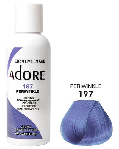 COLORATION CAPILLAIRE SEMI-PERMANENTE ADORE - 197 PERVENCHE 4OZ
