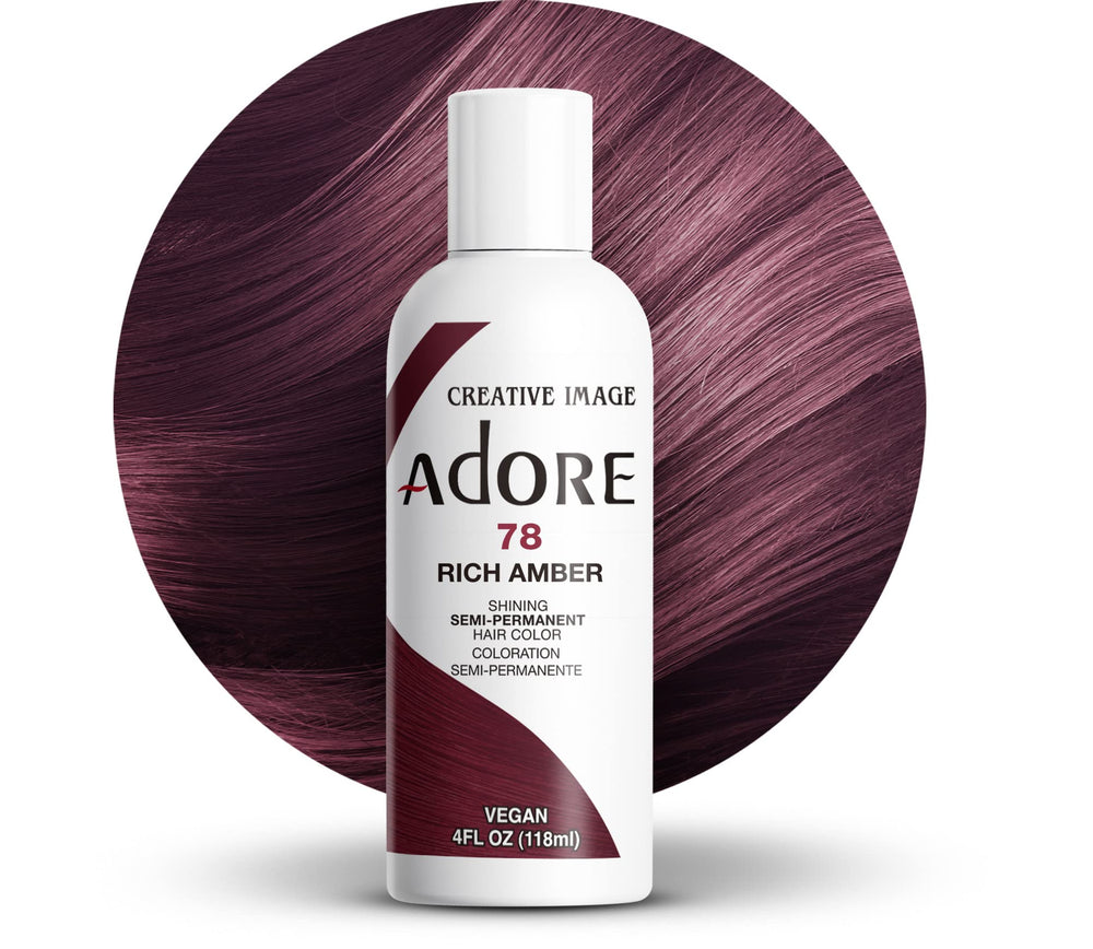 COLORATION CAPILLAIRE SEMI-PERMANENTE ADORE - 78 RICH AMBER 4OZ