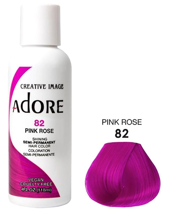 ADORE SEMI-PERMANENT HAIR COLOR - 82 PINK ROSE 4OZ
