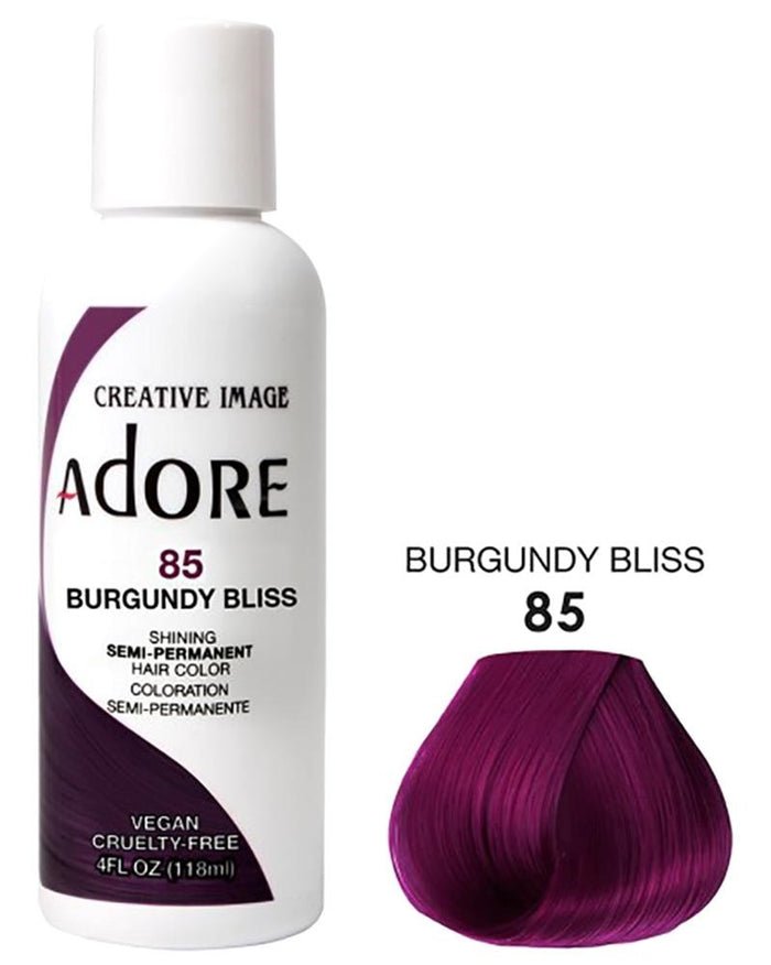 ADORE COLORATION CAPILLAIRE SEMI-PERMANENTE - 85 BURGUNDY BLISS 4OZ