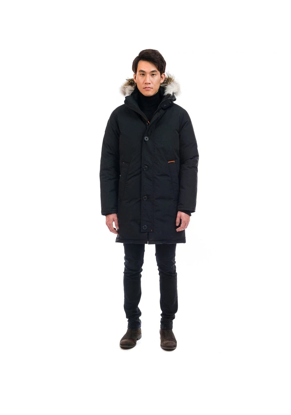 Manteau d'hiver en duvet Nevluk -40 pour hommes Outdoor Survival Canada, noir Orca, XL - EN VITRINE