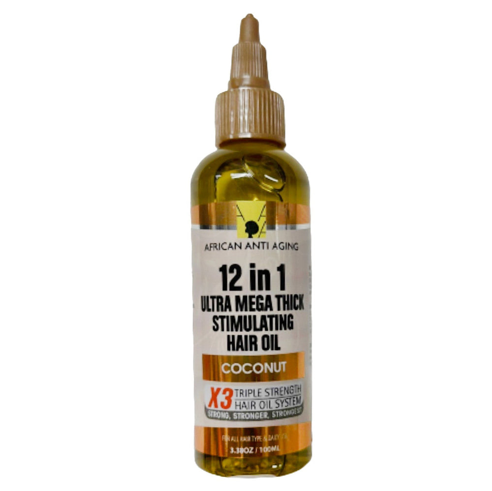 AFRICAN ANTI AGING 12-IN-1 ULTRA MEGA THICK STIMULATING HAIR OIL - COCONUT 3.38OZ — Beautylicious Canada