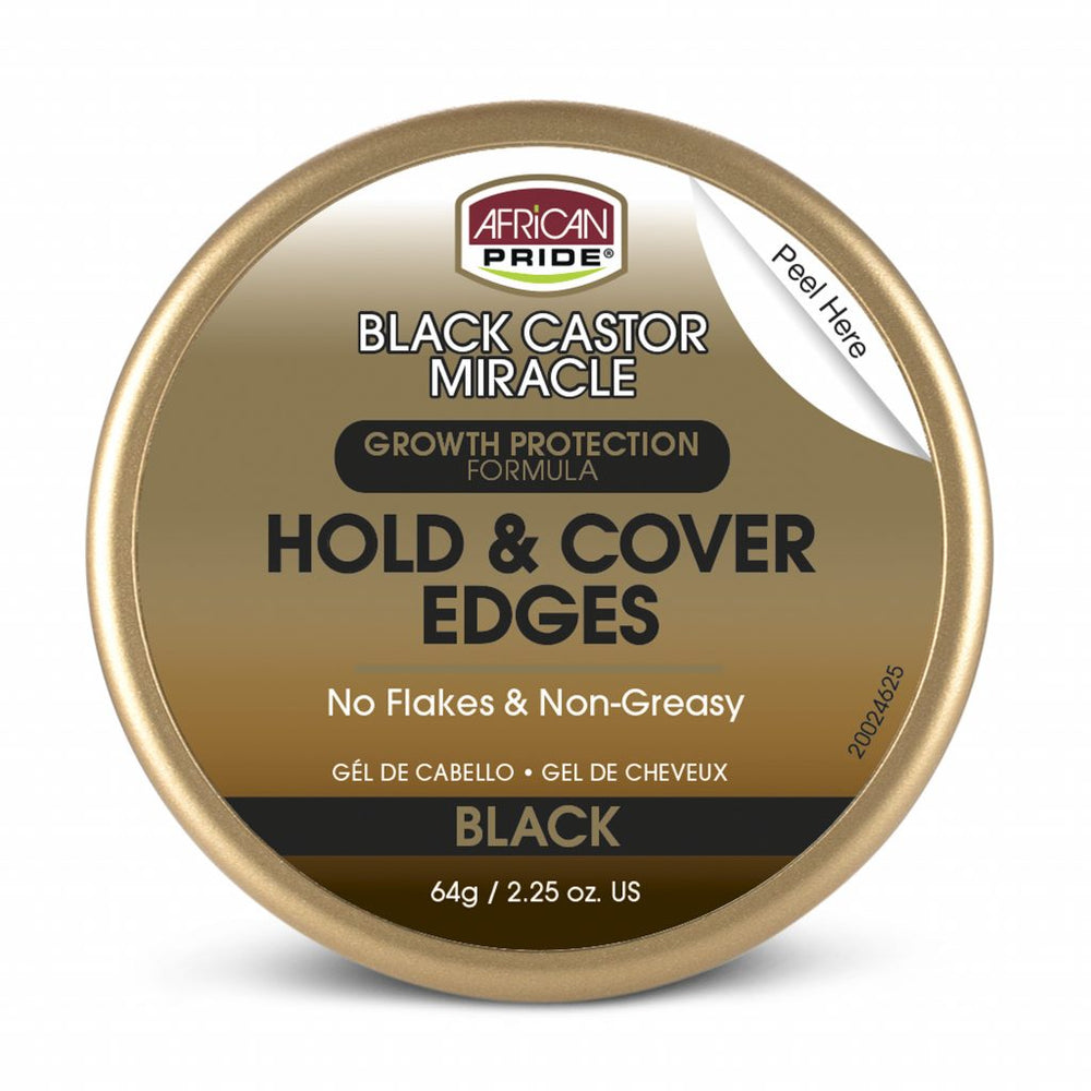 AFRICAN PRIDE BLACK CASTOR HOLDCOVER EDGES 2.25OZ