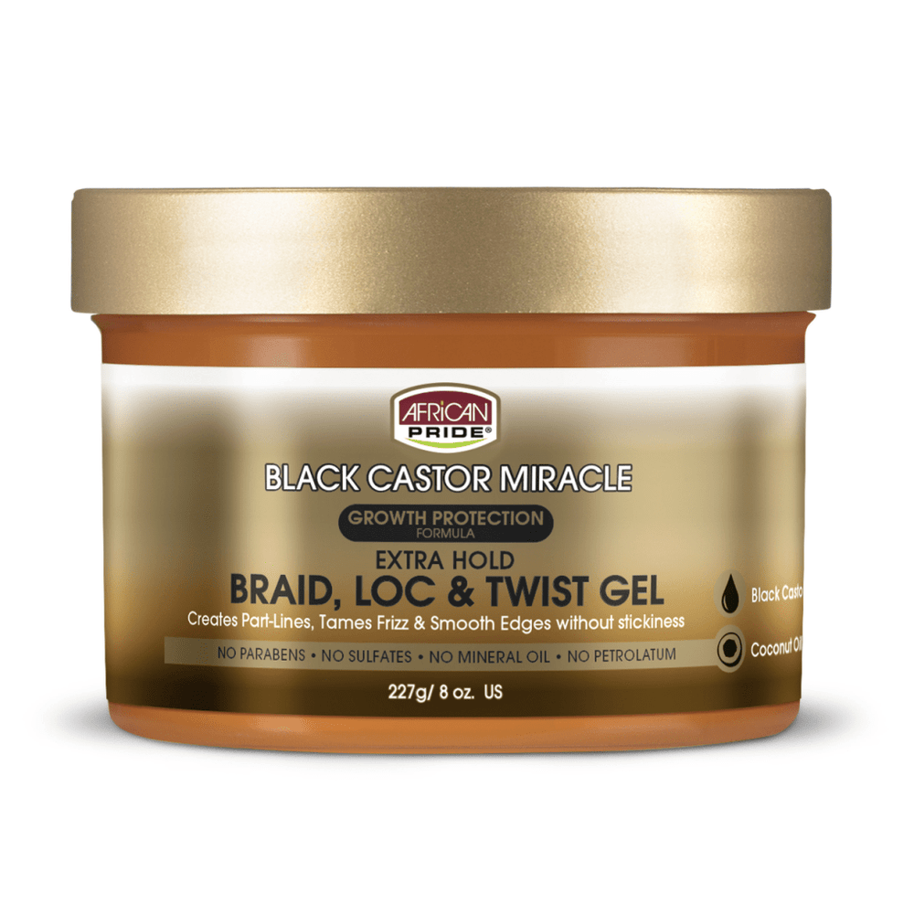 AFRICAN PRIDE GEL FIXANT LOCS ET VANILLES RICIN NOIR 227G